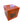Antique red Japanese tea caddy, 5.75" h x 5.5" w x 5.5" d