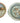 Signed pottery service bowl (8" diam.) and platter (10" diam.)