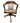 Banker's-style wooden swivel desk chair, 32.5H 22.5W 20D