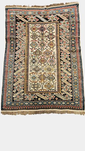 Antique Shirvan Prayer Rug 4'8"x3.5"