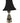 Pewter Pineapple Lamp, Black Shade 22"h x 14"dia