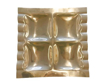 Square 4-section aluminum platter, 16.5x16.5"