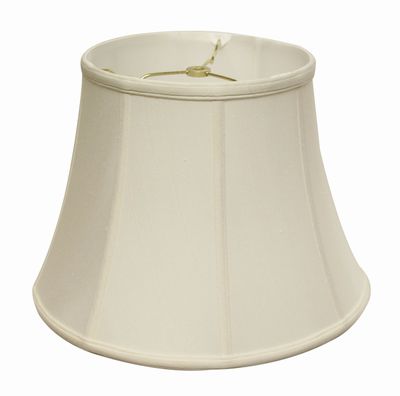 14" White Altered Bell Monay Shantung Lampshade