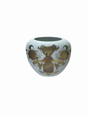 Rosenthal Quatre Couleurs vase, white/gold, 8.5H