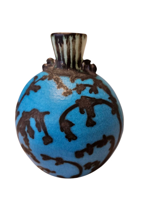 Geo. Perlman Pottery Cloudless Blue Vase 7"h x 4.5