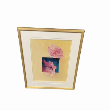 Framed Photo Flower Motif By Robin Logan Signed 28"x24"