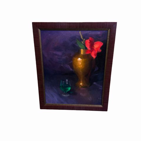 Peter K Vase and Flower Painting 22.5x18.5