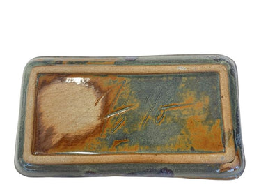 Covered Butter Dish Art&Barbara Lindmeyer Pottery 6.5" x 3.5"