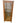 Tiger oak one door display cabinet w/2 glass shelves, H 62x W 24x D 20.5