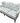 French country camelback/channelback sofa w/ blue/white floral upholstery, 36" h