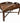 Oval mahogany butler's coffee table, 17.25" h, 42" w x 30.25" d (leaves down)