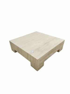 Brooklyn Travertine Coffee Table *AS IS* 56"Square x 14"H