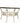 Hollywood Regency-style demilune table w/glass top, 30.25H. 55.5W. 21D.