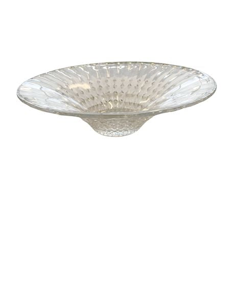 French Tazza Diamond patterned crystal bowl,14"d