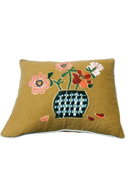 Annie Selkie Flower Pillow 16"Hx19"W