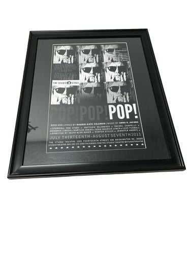 Framed Black + White Pop Poster 22"x18"