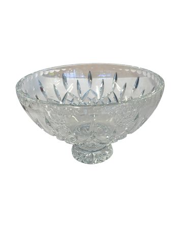 Crystal pedestal bowl, clear, 8Dx5H