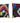 Pair of multicolored flat-woven Turkish kilim pillows, 16" x 16"