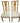 PAIR of Mackintosh-style side chairs w/ taupe seats, 41.5" h, 18" w, 17.75" d