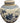 Chinese B&W Porcelain Floral Lidded Round Storage Jar, H. 7 in. x 6 in. Diam.