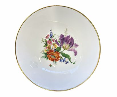 Vintage Kaiser (Germany) floral porcelain bowl, 9" diam., 2.5" h