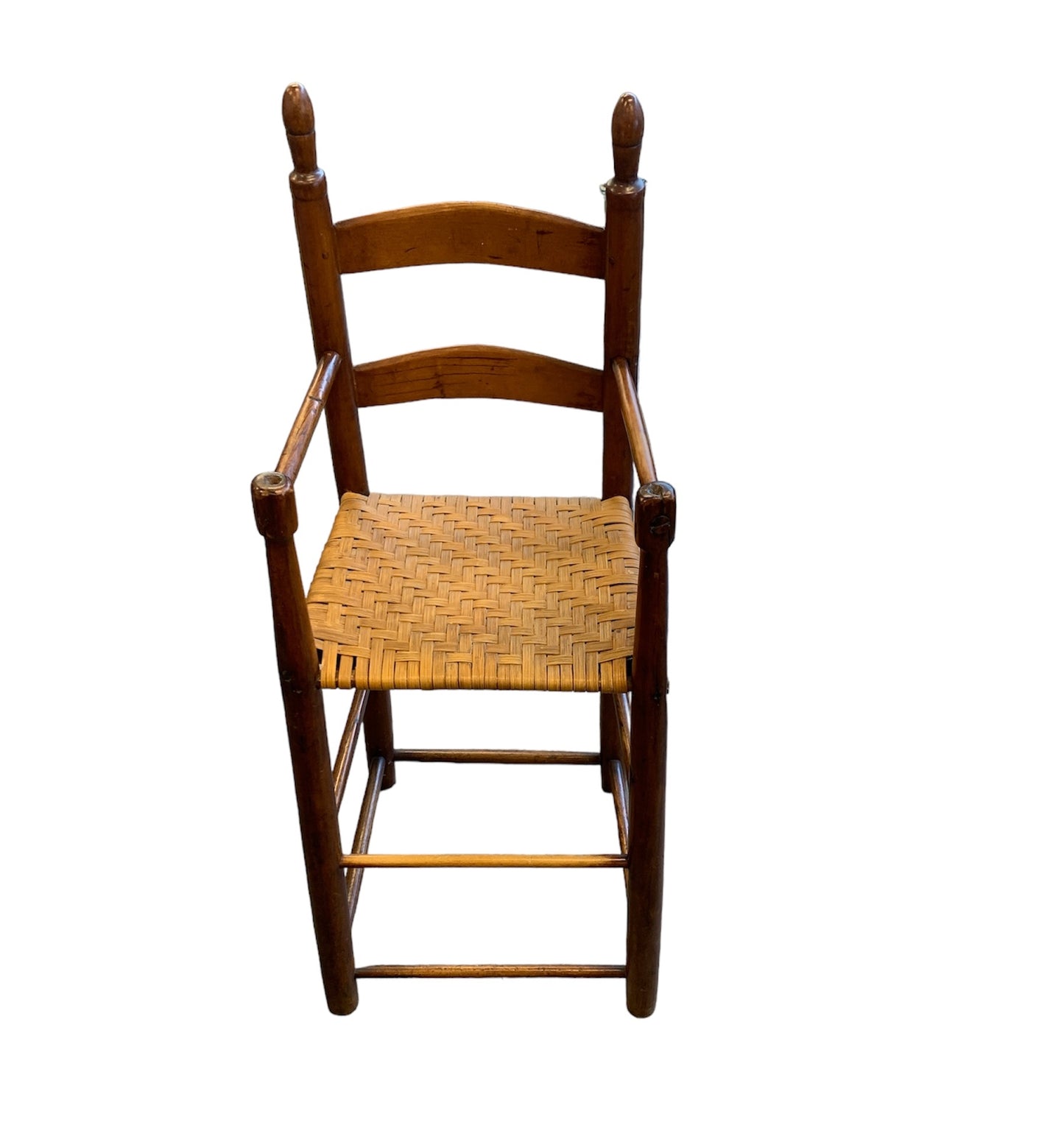 Pilgrim Century High Chair, Seat possible reweave. 36"Hx12"Wx12"D