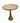 Bronze-colored side table w/ hammered base, 20" h, 15.75" diam.