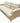 Henredon Acquisitions cream 3-tufted-pillow-back sofa w/ bench-style seat cushio