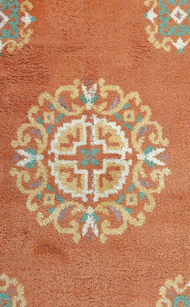 Chinese Style Burnt Sienna/Green Rug 5"7" x 3'.8"
