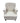 Beige tufted-back linen club chair, 34" h, 26" w, 17.75" d