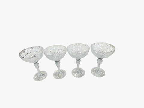 Four Crystal Gallia Margarita Glasses  7x5"