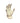 1970s Nancy Funk white ceramic hand sculpture, 6.5" h x 3.75" w x 3.5" d