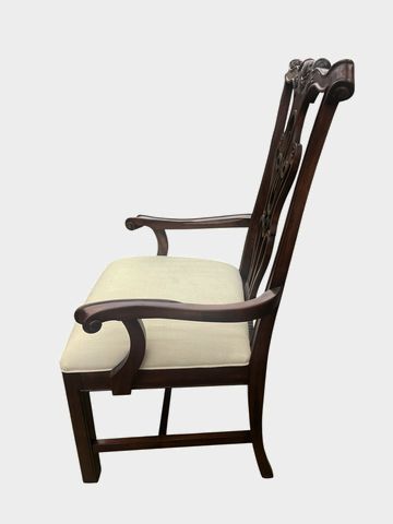 Set of 8 Harden Chippendale-style dining chairs, 2 arm & 6 side