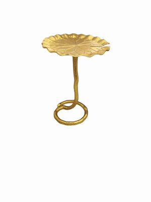 Justina Side Table, Gold, 15.5"W x 15.5"D x 21"H