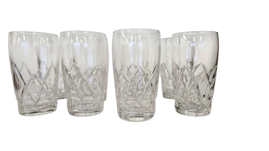 Set Of 8 Cut Crystal Liqueur Glasses 4" x 2"