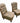 Pair Arhaus Slipper Chairs, H. 39 in. x W. 25 in. x D. 27 in.