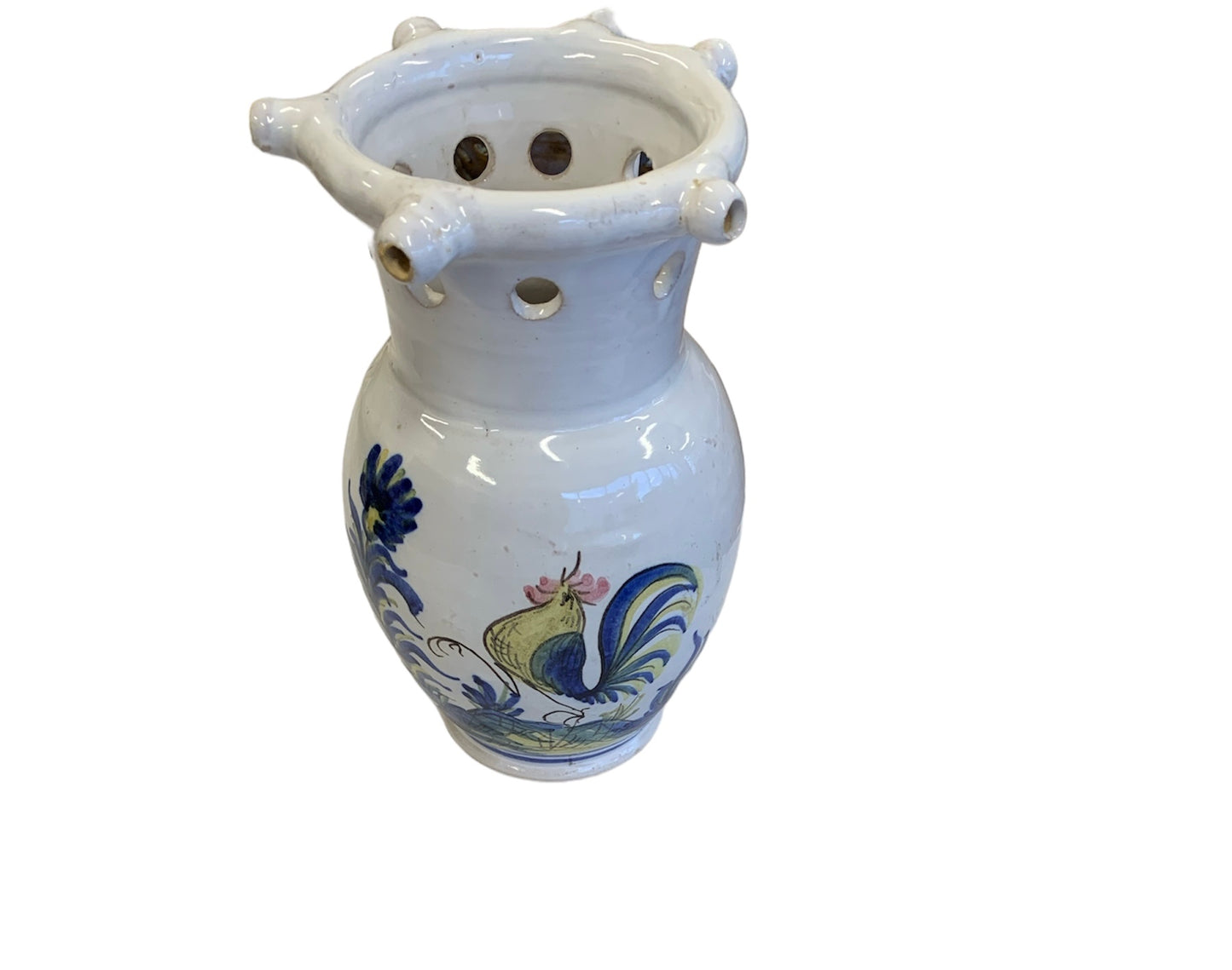 Vietri Ceramic Handled Vase 8"H