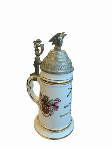 Vintage German-made "Cold War" Beer Stein 11x5"