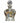 Vintage Italian handpainted decanter w/ ball stopper, 9" h, 4.75" w, 2.5" d