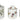 Royal Worcester graduated 3-piece "Evesham Gold" porcelain canister set, 6"-8.75