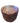Rich Brown Moraccan Leather Tooled  Pouf 12"h c 16"w