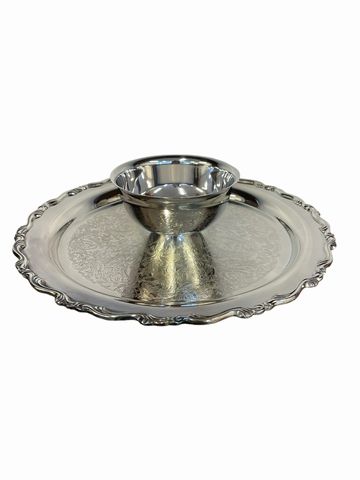 Oneida silverplate dip tray, 11.5Dx3.5"H