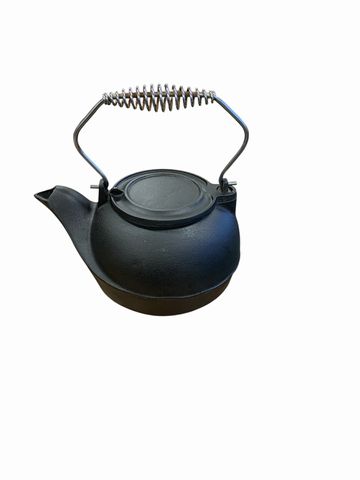 Cast iron tea kettle, 12x8.5x13H