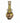 Hand Painted Japanese Kutari Yellow Vase w/Gold Handles 12x6"
