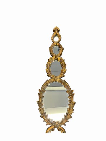 Ornate 4-tier gold mirror, 56x17