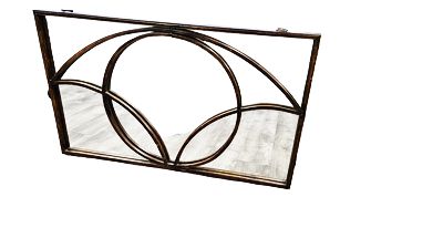 Mirror with Metal Frame and Detail Design 40"Wx24"H