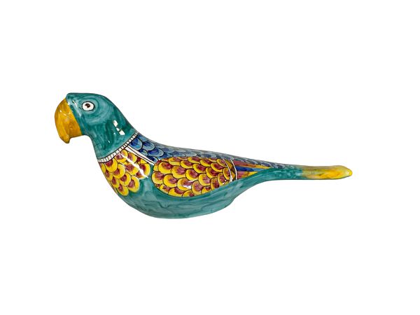 Ooak Zeruta Innocenti-Style Parrot (Signed Ceramic,16x7")