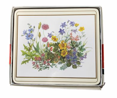 Set of 6 Pimpernel "Meadow Flowers" placemats, 8.5x7.5"