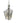 Lantern Rustic Etched Glass Pendant Fixture 24"h x 10"Dia