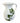 White ivy-motif ceramic pitcher, 8.75" h